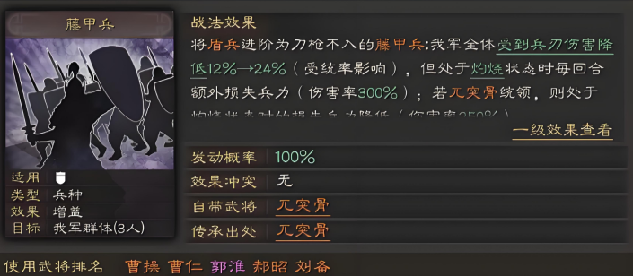 三国志战略版如何使用藤甲兵
