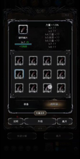 地下城堡2用什么升级战利品