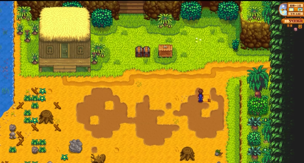 星露谷物语姜岛怎么过夜