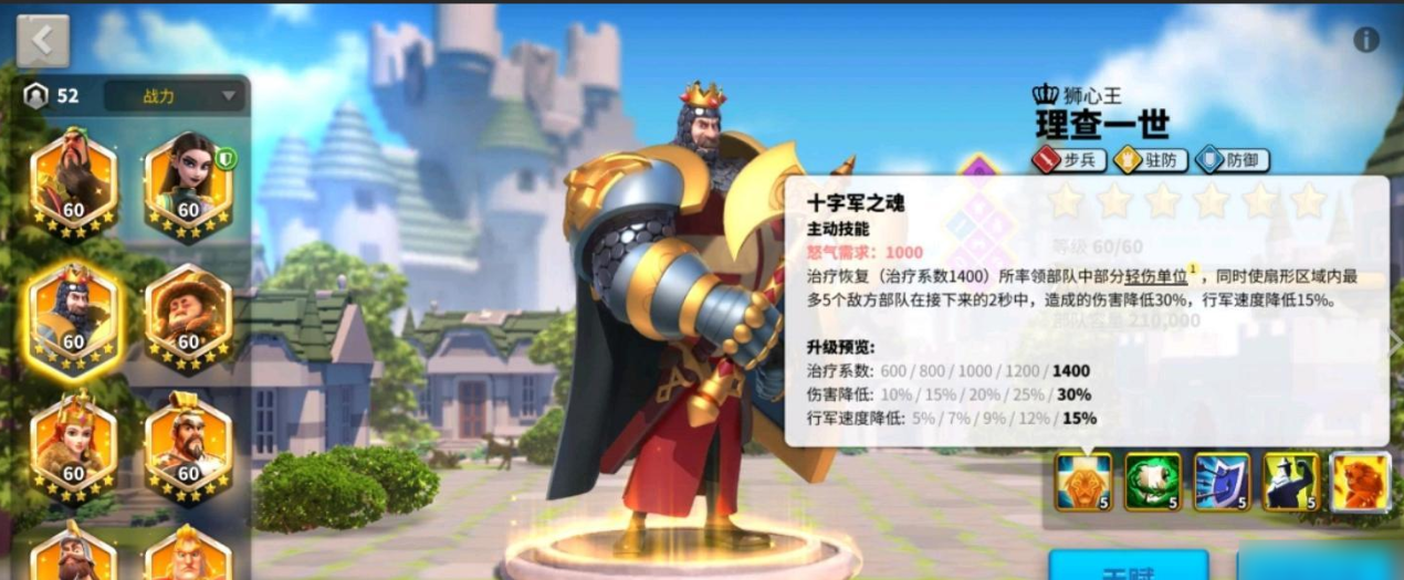万国觉醒理查一世为什么回满血