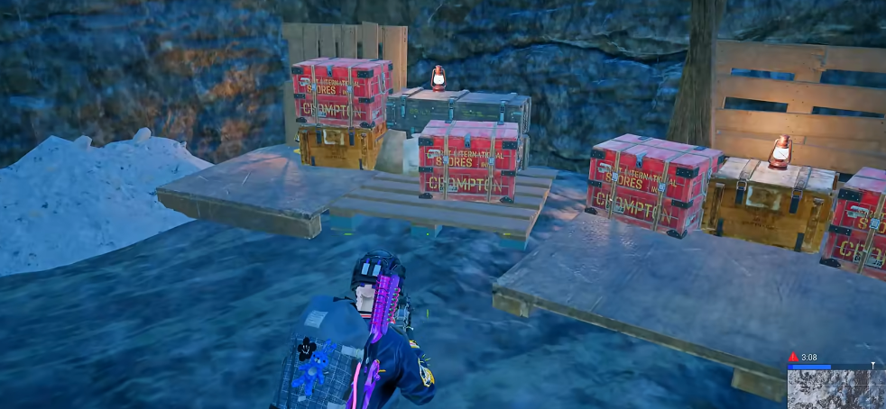 绝地求生雪地图哪里有空投洞