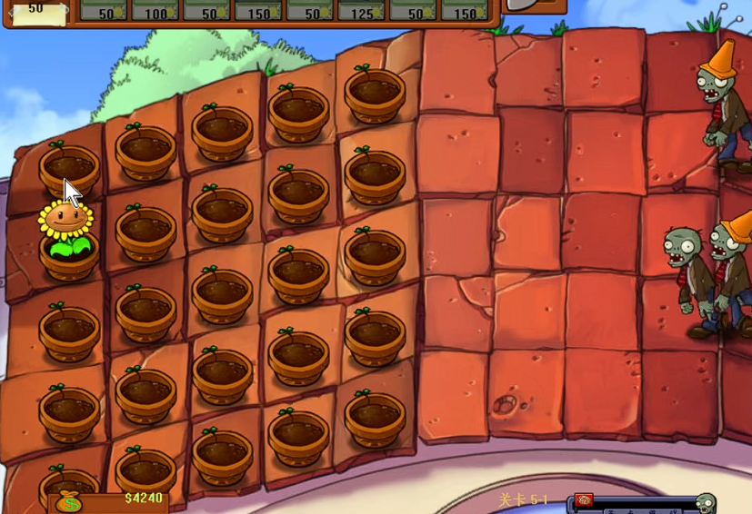 植物大战僵尸95版5-1怎么过