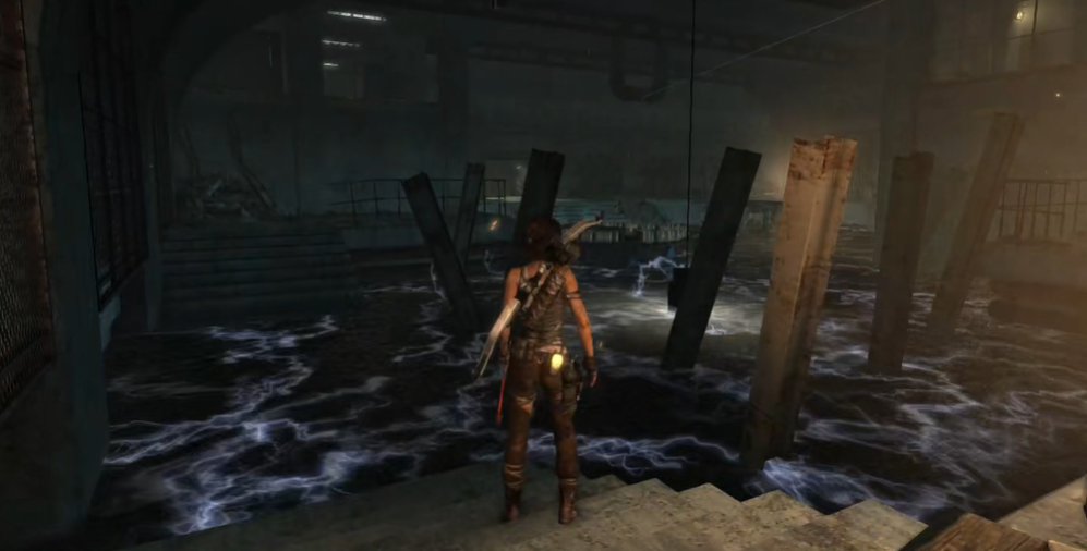 古墓丽影怎么过带电的水