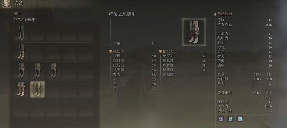 艾尔登法环武士套装推荐什么