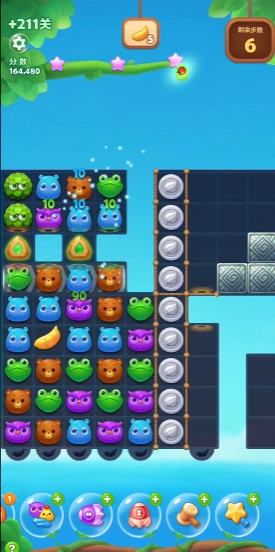 开心消消乐隐藏关211关怎么过