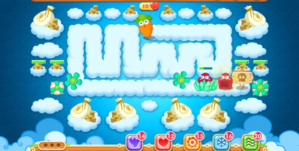 保卫萝卜2第61关怎么打